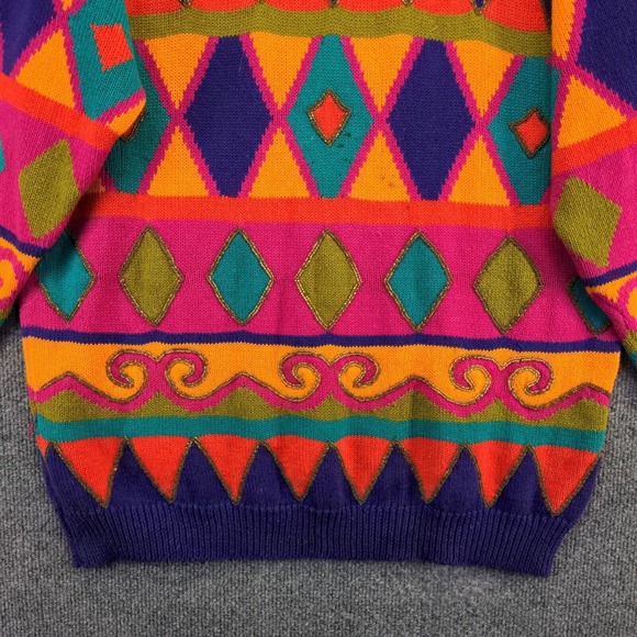 I.B. Diffusion Women's Pullover Sweater Multicolor Size M Geometric Colorful120 - Picture 9 of 14
